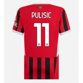 Dámské fotbalový oblečení AC Milan Christian Pulisic #11 Domácí košile 2024-25 Krátkým Rukávem